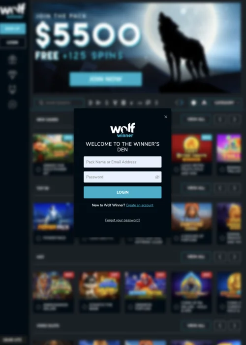 Login Wolf Winner